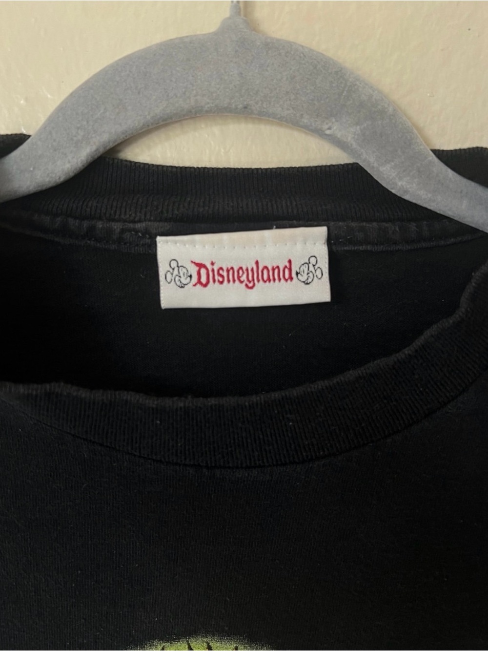 Disney Black Haunted Mansion Tee with Neon Green & Blue Graphic - Picture 2 of 8